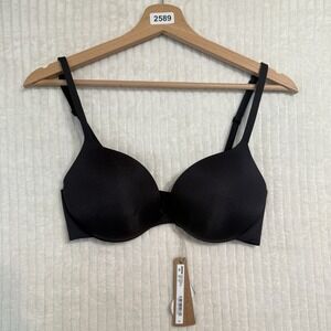 Skims Ultimate Collection Push Up Plunge Bra Onyx Black Size 32D NWT $60
